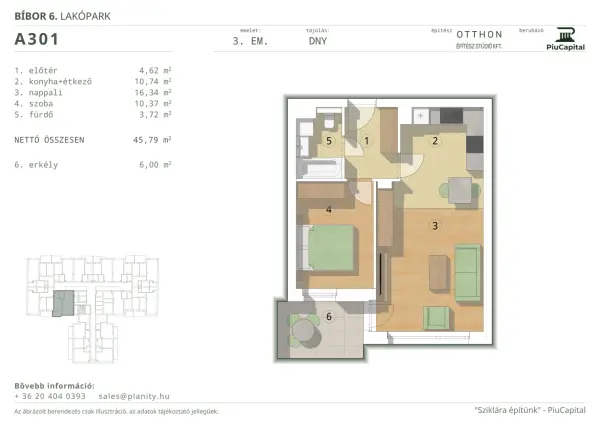 Eladó új építésű téglalakás, Budapest, XIV. kerület 2 szoba 46 m² 82.7 M Ft