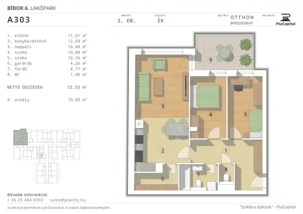 Eladó új építésű téglalakás, Budapest, XIV. kerület 3 szoba 73 m² 114.2 M Ft