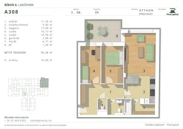 Eladó új építésű téglalakás, Budapest, XIV. kerület 3 szoba 70 m² 111.05 M Ft