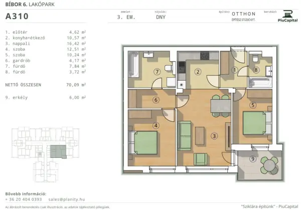 Eladó új építésű téglalakás, Budapest, XIV. kerület 3 szoba 70 m² 107.74 M Ft