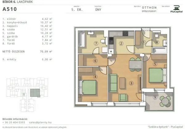 Eladó új építésű téglalakás, Budapest, XIV. kerület 3 szoba 70 m² 112.7 M Ft