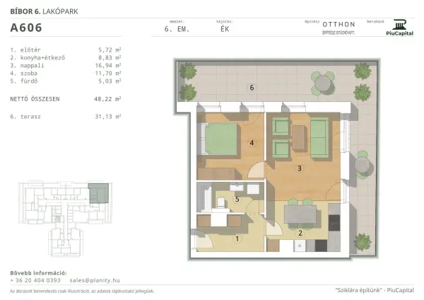 Eladó új építésű téglalakás, Budapest, XIV. kerület 2 szoba 48 m² 111.8 M Ft