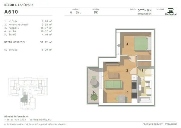 Eladó új építésű téglalakás, Budapest, XIV. kerület 2 szoba 38 m² 72.8 M Ft