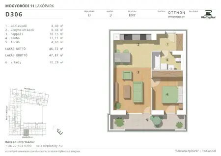 Eladó új építésű téglalakás, Budapest, XIV. kerület 2 szoba 47 m² 81.2 M Ft