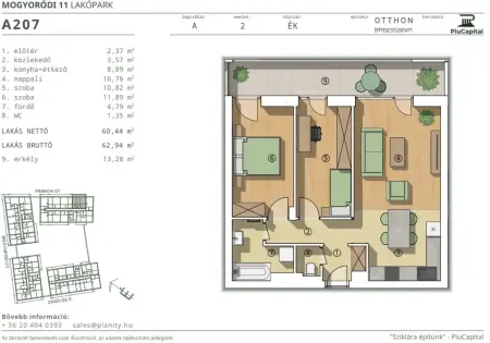 Eladó új építésű téglalakás, Budapest, XIV. kerület 3 szoba 60 m² 99.99 M Ft