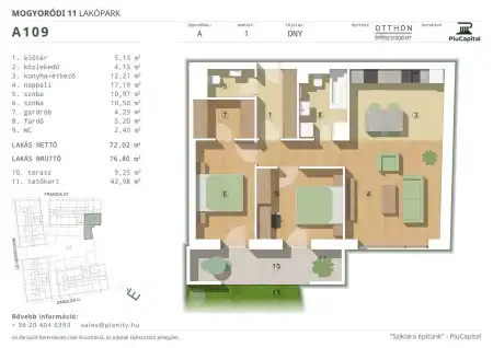 Eladó új építésű téglalakás, Budapest, XIV. kerület 3 szoba 73 m² 122.22 M Ft