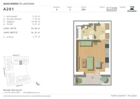 Eladó új építésű téglalakás, Budapest, XIV. kerület 1 szoba 35 m² 70.16 M Ft